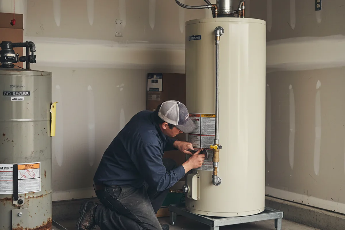 Water heater and shutoff valve replacement in Clintondale